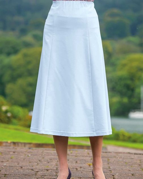 Easycare Pale Blue Pull On Skirt