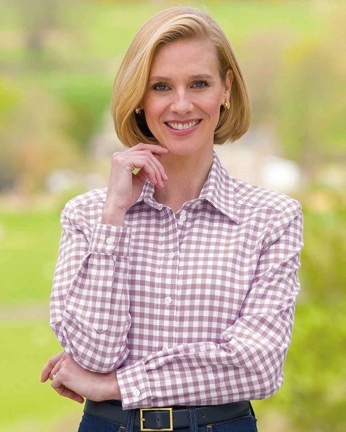 Belinda Checked Pure Cotton Blouse 