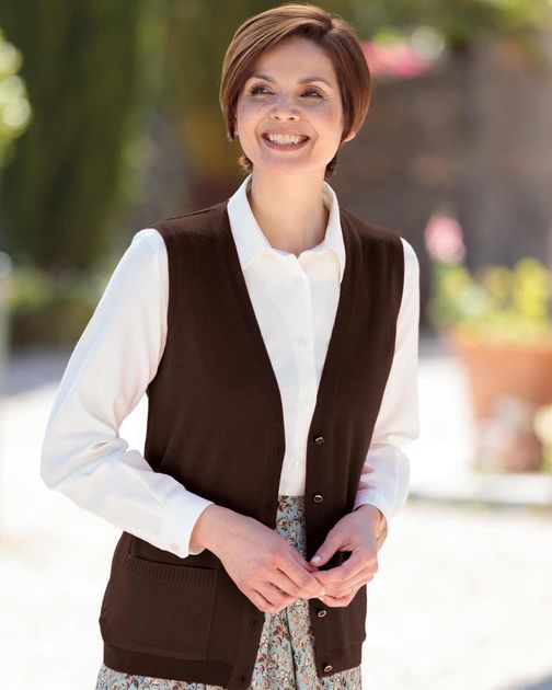 Merino Bitter Chocolate Waistcoat 