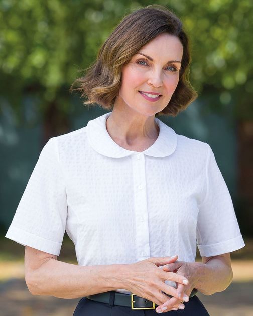 Tina Polycotton White Blouse