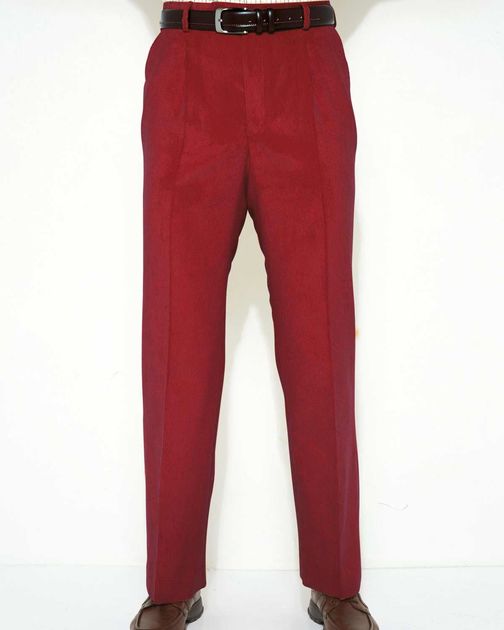 Berry Needlecord Trousers  Mens