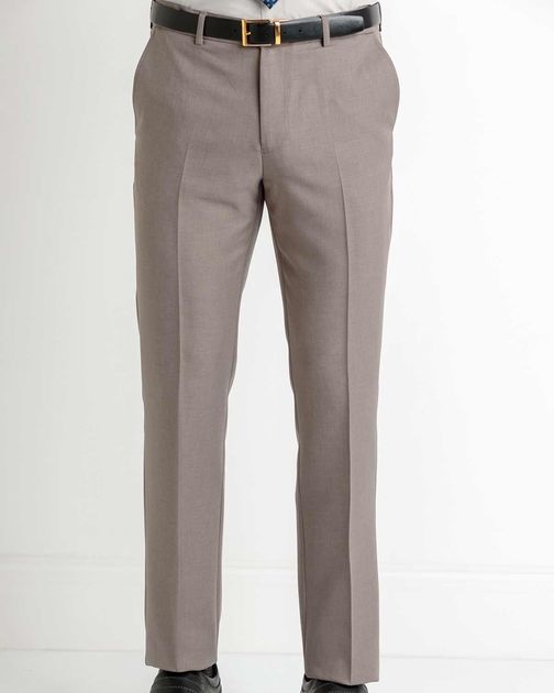 Mens Farah Flexi Waist Taupe Trousers