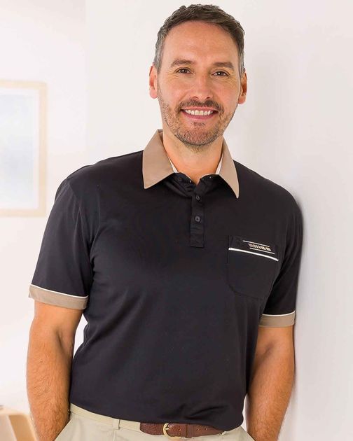 Gabicci Black Mens Short Sleeve Polo Top