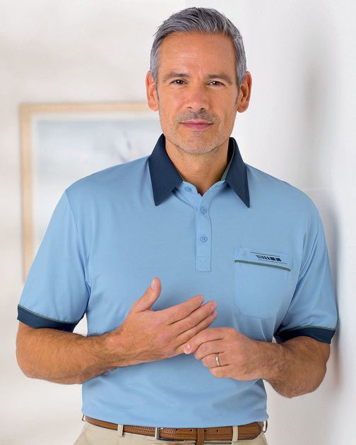 Gabicci Blue Mens Short Sleeve Polo Top