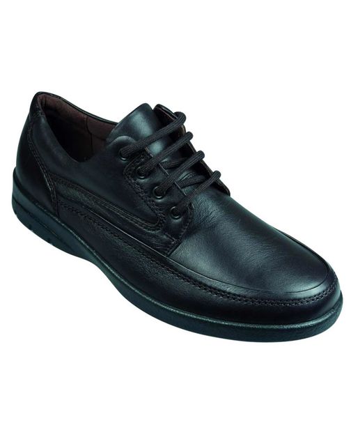 Oxford Black Leather Brogue Lace Up Shoe