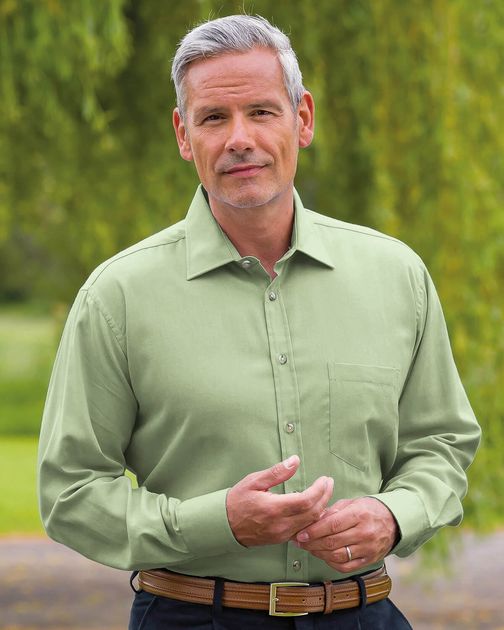 Cotton and Wool Plain Long Sleeve Shirts