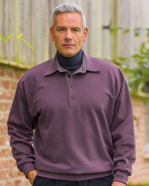 Mens Plum Trimmed Sweatshirt
