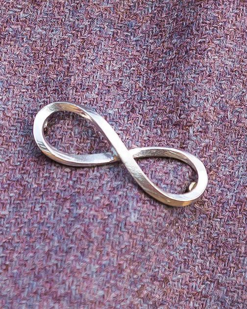 Infinity Pewter Brooch