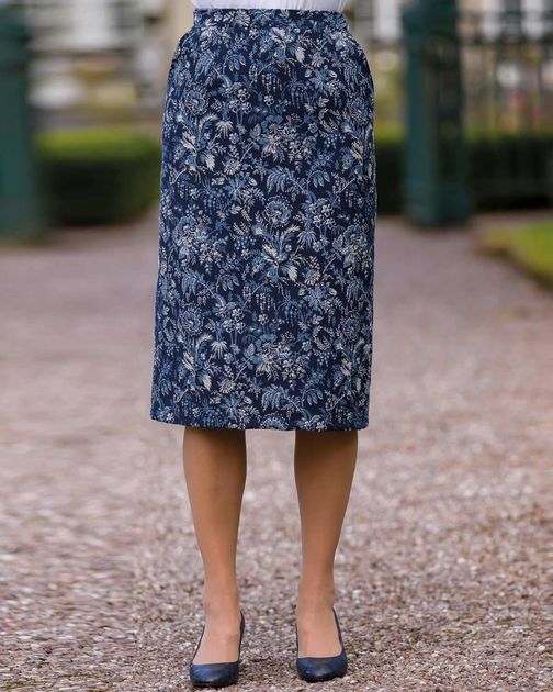 Winsley Cotton Rich Straight Skirt