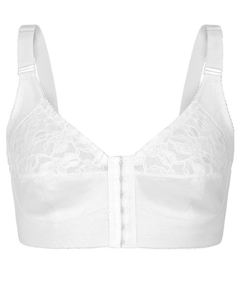 Front Fasten Bra White