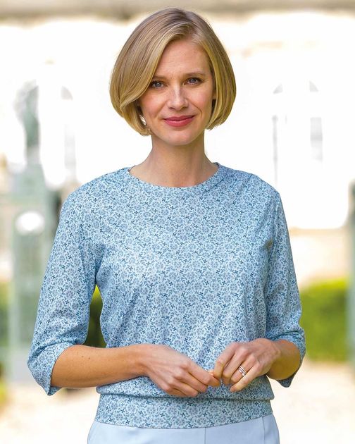 Effie Floral Pure Cotton Blouson Top
