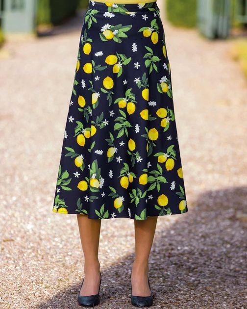 Camille Cotton Patterned Skirt