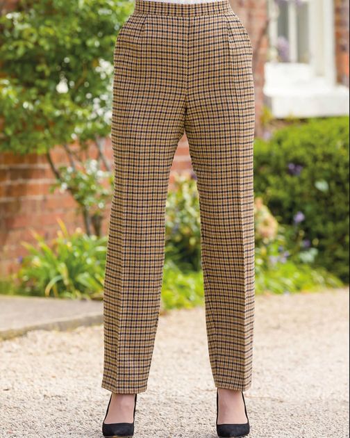 Melbourn Wool Blend Checked Trousers