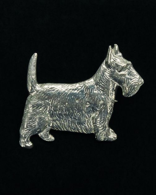 Pewter Scotty Dog Brooch
