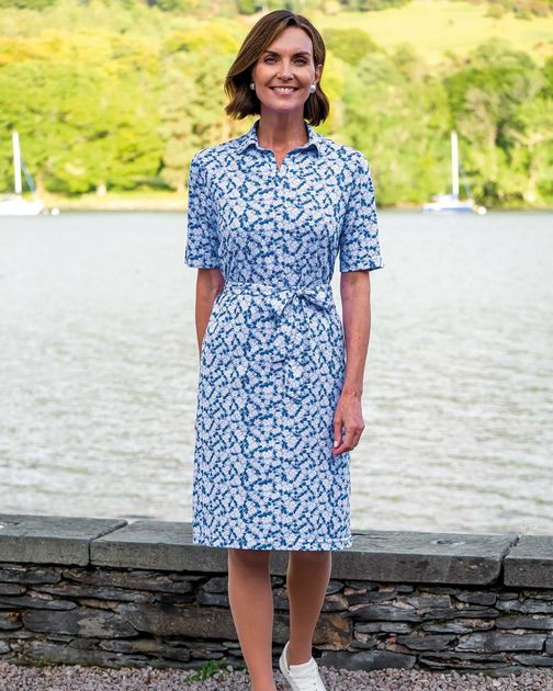 Amy Floral Short Sleeve Cotton Dress