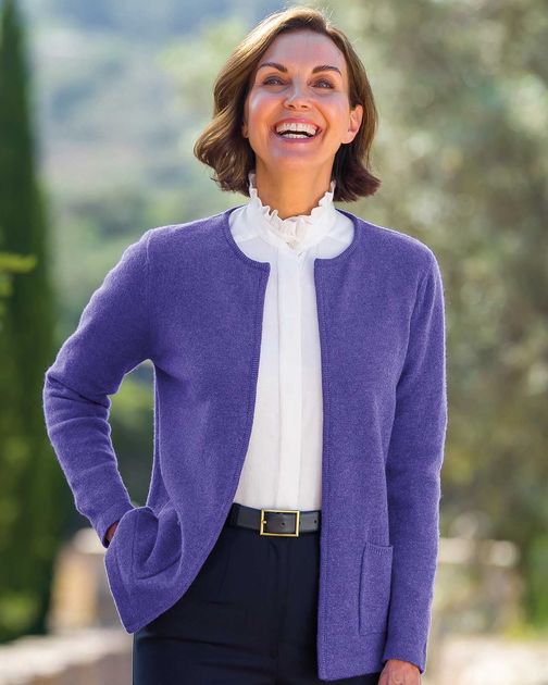Vivienne Ladies Edge To Edge  Lambswool Cardigan