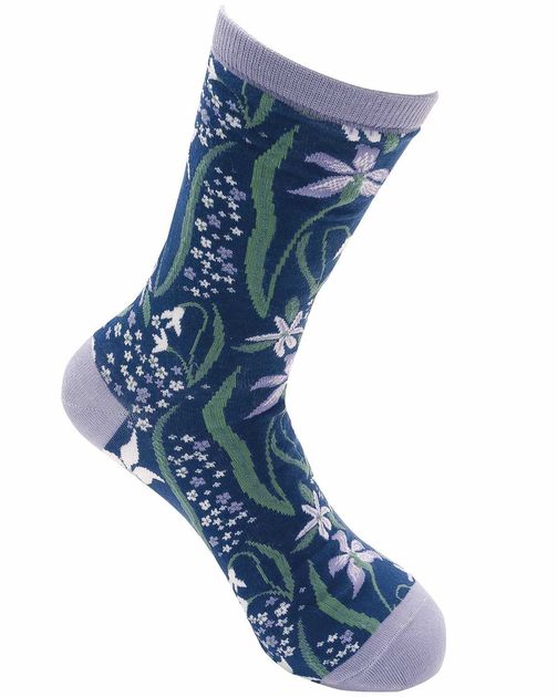 Ladies Floral Cotton Socks