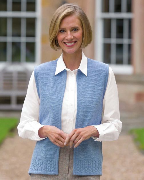Ellen Edge to Edge Lambswool Ladies Waistcoat