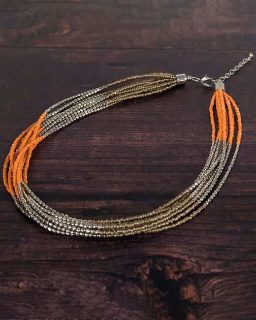 Cilla Multi-stranded Beaded Ladies Necklace