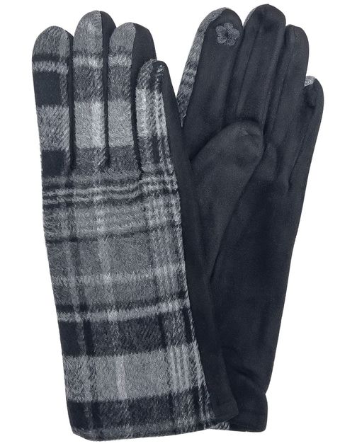 Ladies Tartan Check Print Gloves