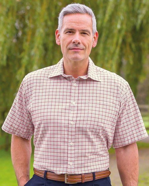 Appleby Tattersall Check Twill Short Sleeve Shirt