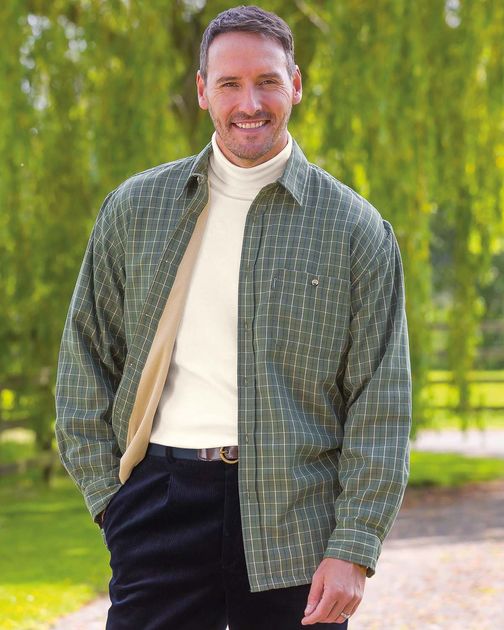 Milton Green Fleece Lined Shirt