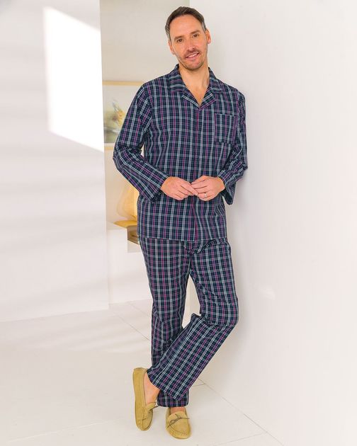 Slenderella Pure Cotton Checked Pyjamas
