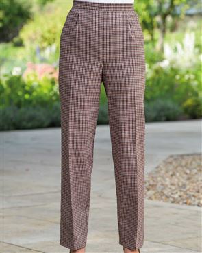 Santorini Wool Blend Checked Trousers