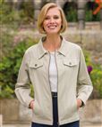 Chino Pure Cotton Twill Ladies Zip Jacket