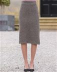 Maidstone Checked Straight Tweed Lined Skirt