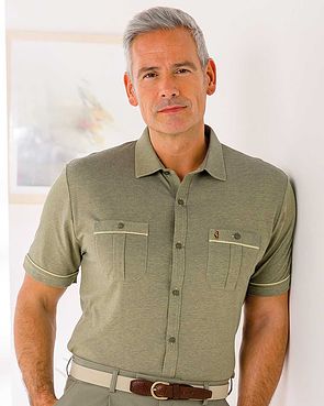 Gabicci Mens Jersey Short Sleeve Polo Shirt - Green