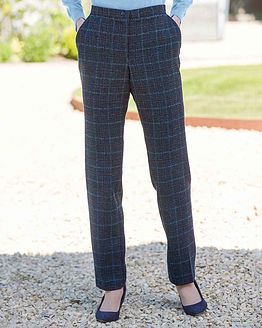 Hadley Checked Poly Mix Pull On Trousers