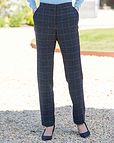 Hadley Checked Poly Mix Pull On Trousers