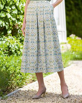 Molly Floral Pure Cotton Soft Pleated Skirt